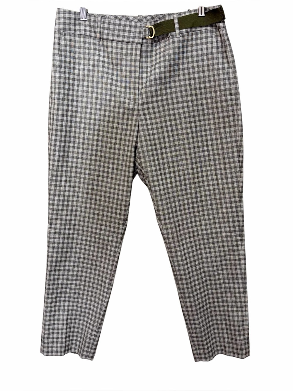DKNY gingham check ankle trouser pants
